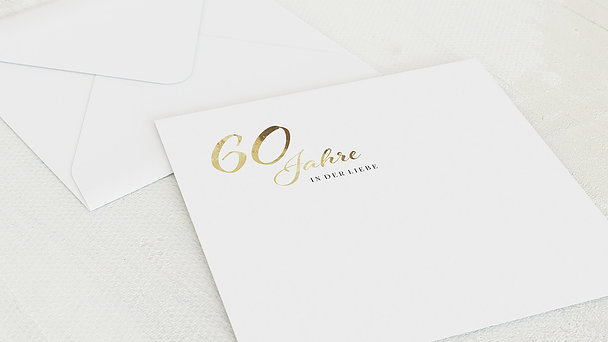 Umschlag mit Design Diamantene Hochzeit - Rustikale Eleganz