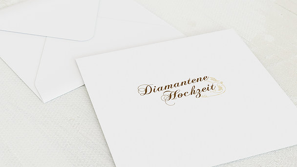 Umschlag mit Design Diamantene Hochzeit - Blumenbraut