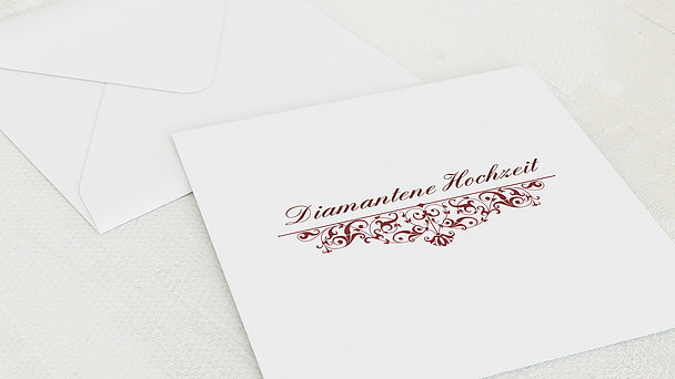 Umschlag mit Design Diamantene Hochzeit - Bestimmung