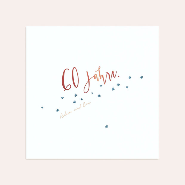 Umschlag mit Design Diamantene Hochzeit - Diamant