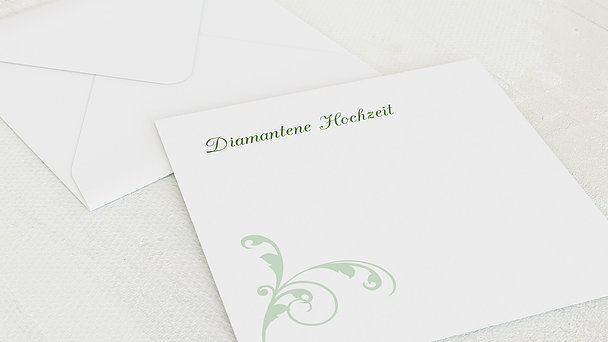 Umschlag Mit Design Diamantene Hochzeit Blumenbraut Detail
