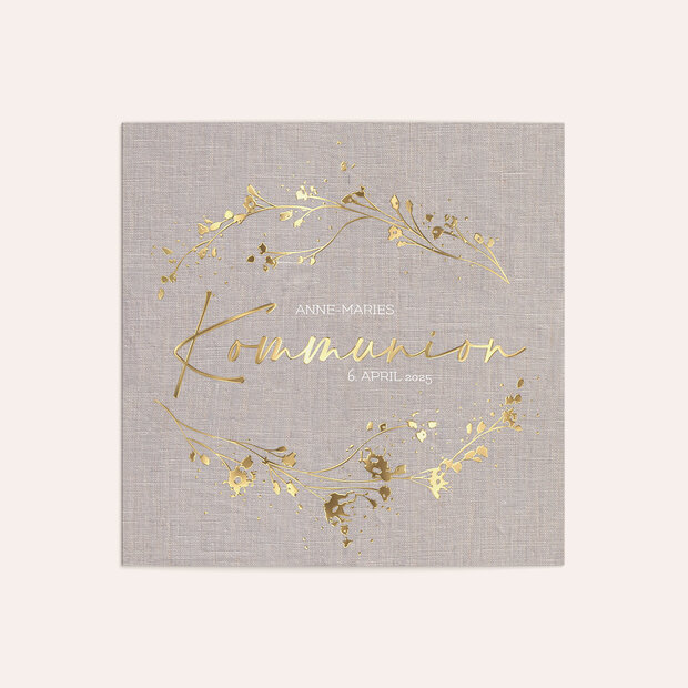 Kommunionskarten - Elegante Blütenranken