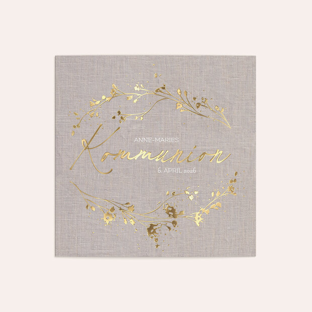 Kommunionskarten - Elegante Blütenranken