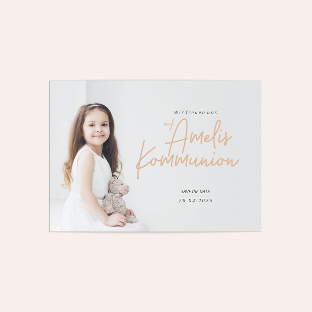Kommunionskarten - Elegante Freude
