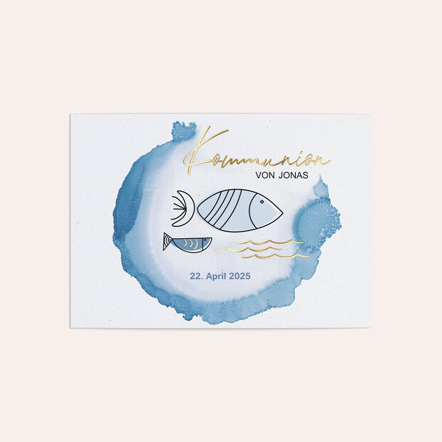 Kommunionskarten - Fische im Meer