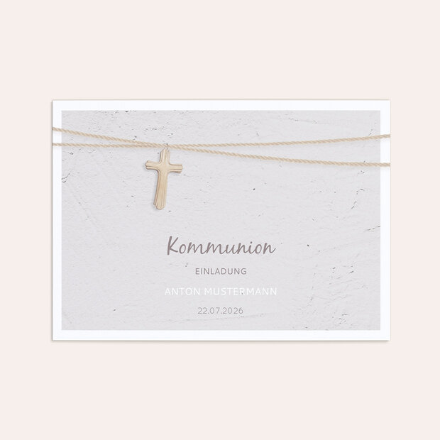 Kommunionskarten - Holzkreuz