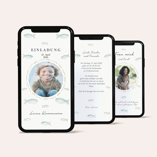 Kommunionskarten - Großer Segen