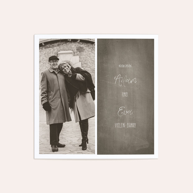 Danksagung Diamantene Hochzeit - Getäfelt
