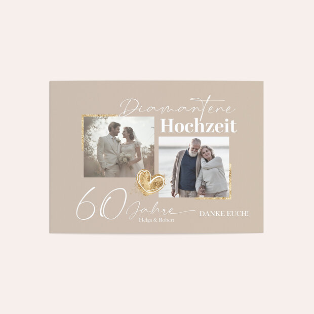 Danksagung Diamantene Hochzeit - Unsere Lebensreise
