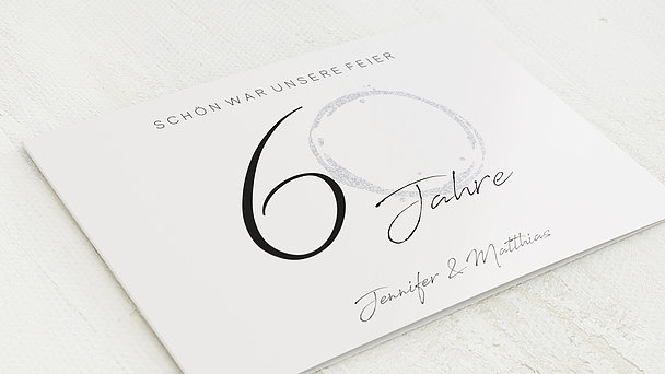 Danksagung Diamantene Hochzeit Liebesspur Detail