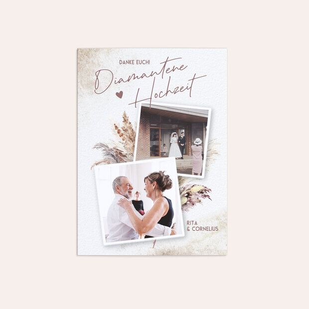 Danksagung Diamantene Hochzeit - Nostalgischer Moment