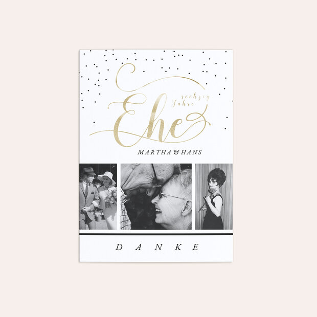 Danksagung Diamantene Hochzeit - Goldene Liebe