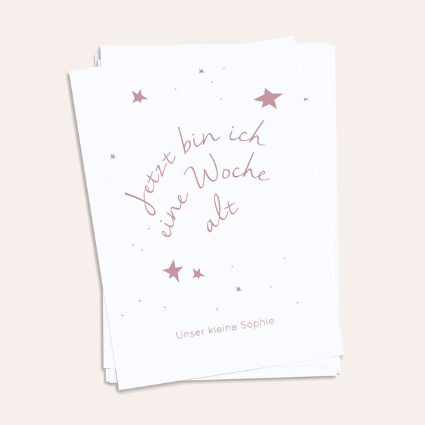 Meilensteinkarten - Baby Star