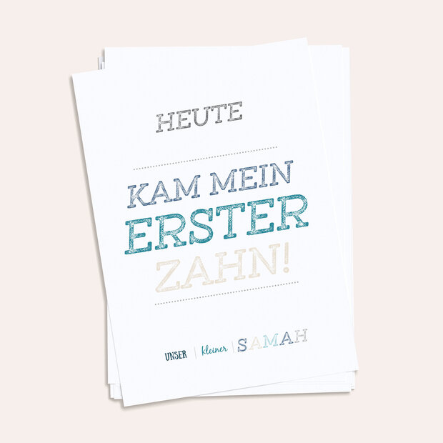 Meilensteinkarten - Erster Gruß