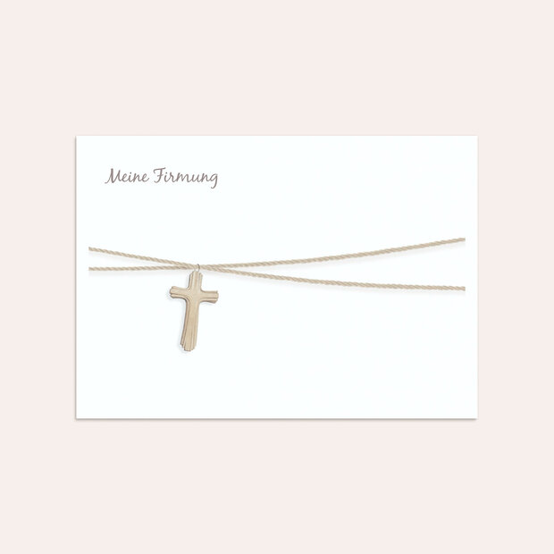 Umschlag mit Design Firmung - Holzkreuz