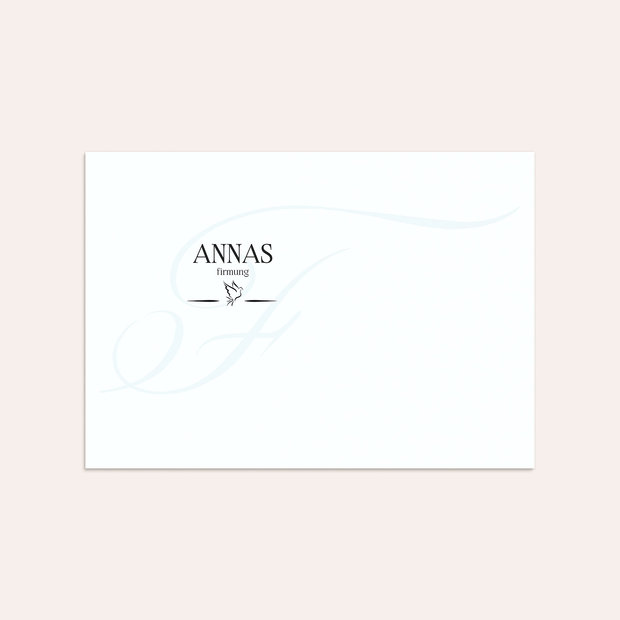 Umschlag mit Design Firmung - Antiqua Taube