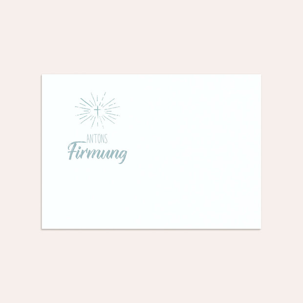 Umschlag mit Design Firmung - Ankündigung