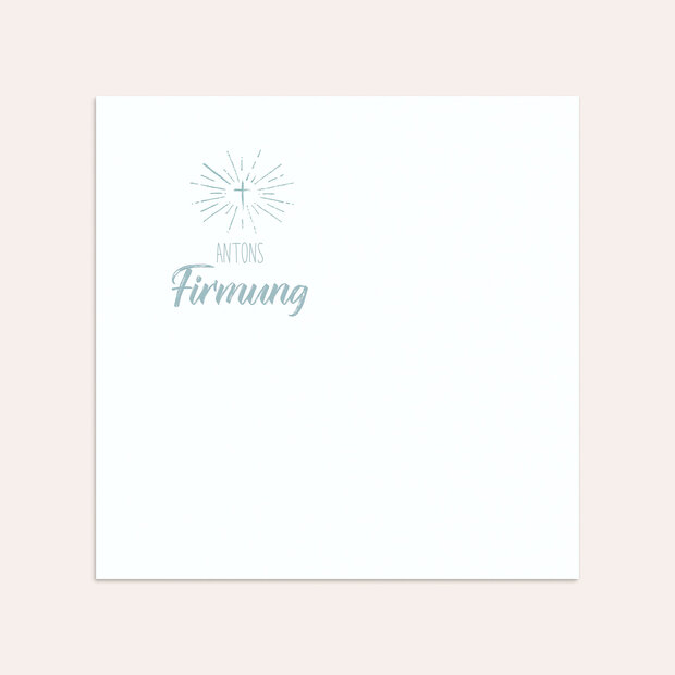 Umschlag mit Design Firmung - Ankündigung