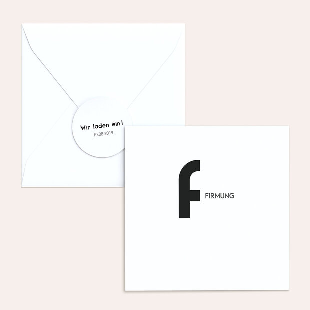 Umschlag mit Design Firmung - Symbolik
