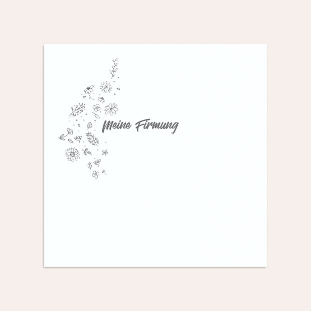 Umschlag mit Design Firmung - Blumenstil