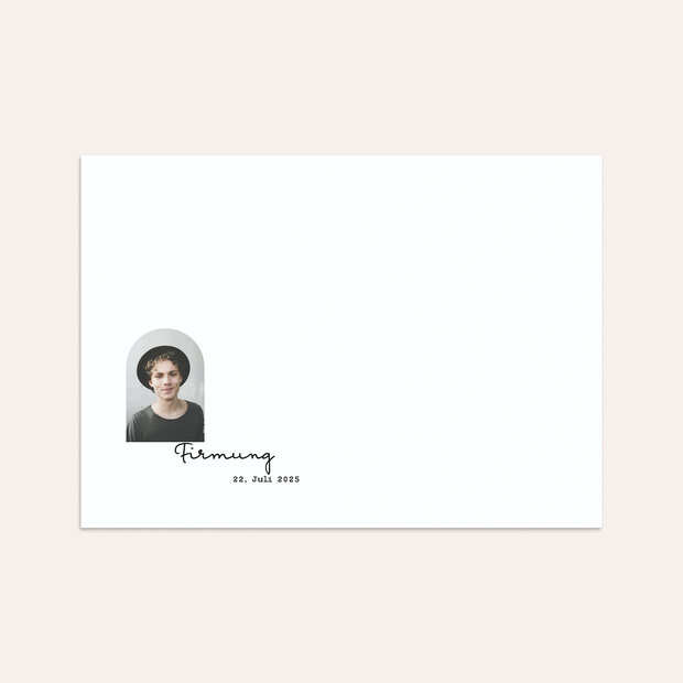 Umschlag mit Design Firmung - Portrait des Lebens