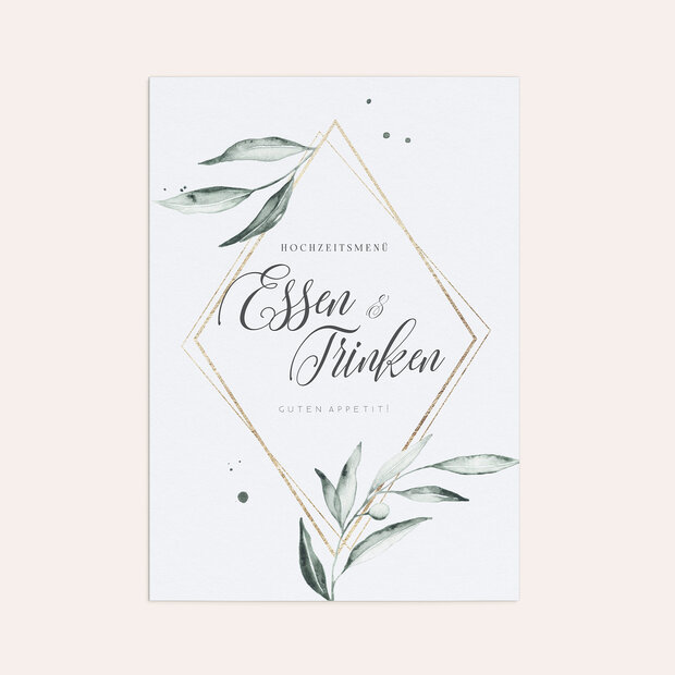 Menükarte Hochzeit - Zauberranke