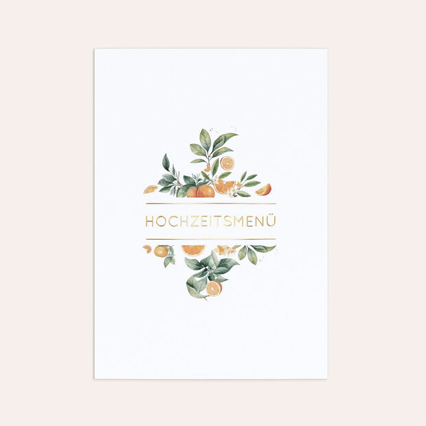 Menükarte Hochzeit - Mediterrane Vintage-Liebe