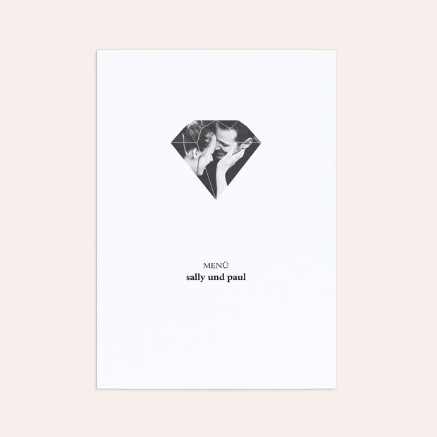Menükarte Hochzeit - Like diamonds