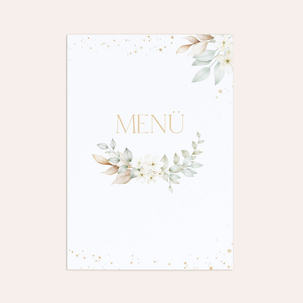 Menükarte Hochzeit - Romantisches Versprechen