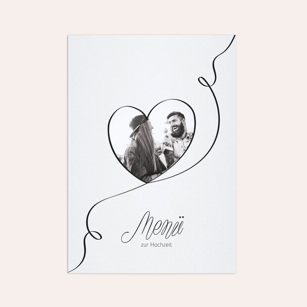 Menükarte Hochzeit - Leichtigkeit