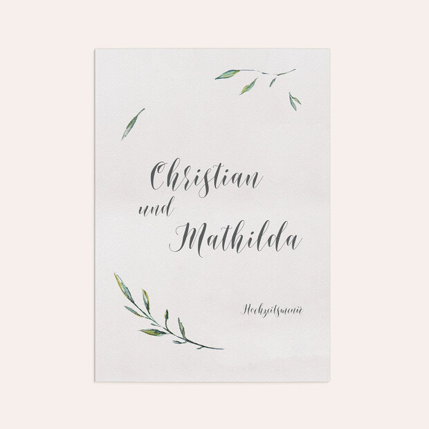 Menükarte Hochzeit - Feenwald