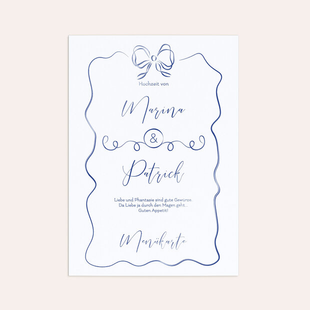 Menükarte Hochzeit - Royal Moment