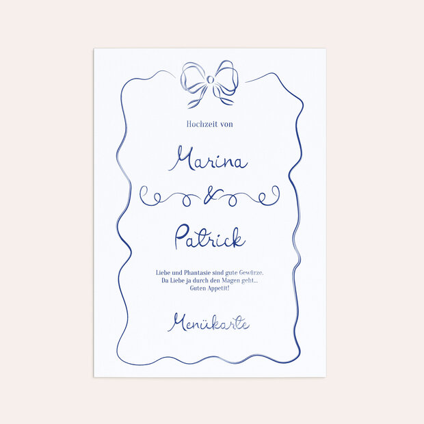 Menükarte Hochzeit - Royal Moment