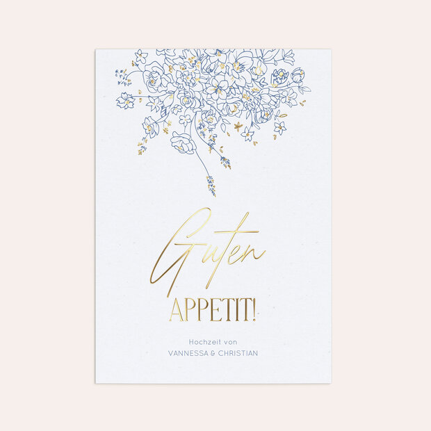 Menükarte Hochzeit - Duft nach Sommerblumen