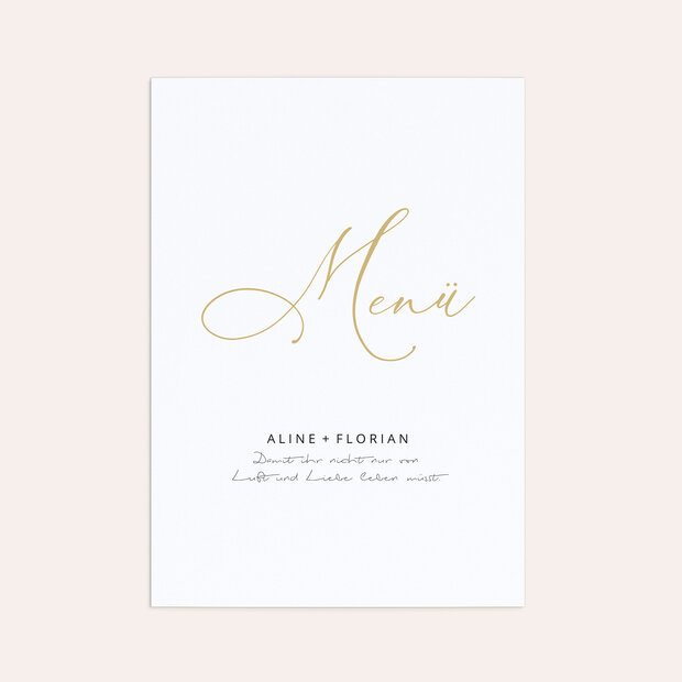 Menükarte Hochzeit - Schmetterlingslachen