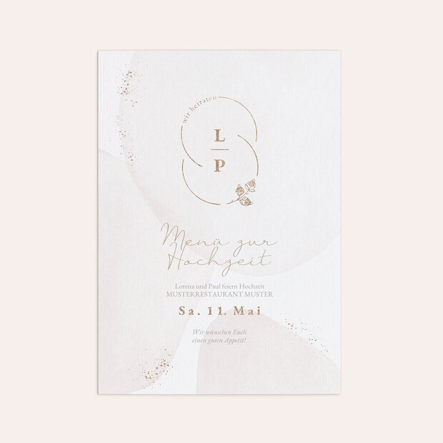 Menükarte Hochzeit - Perfect Match