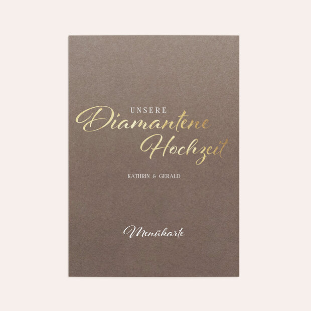 Menükarte Hochzeit - Rustikale Eleganz