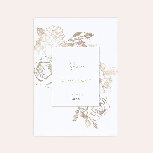 Menükarte Hochzeit - Rosenstolz