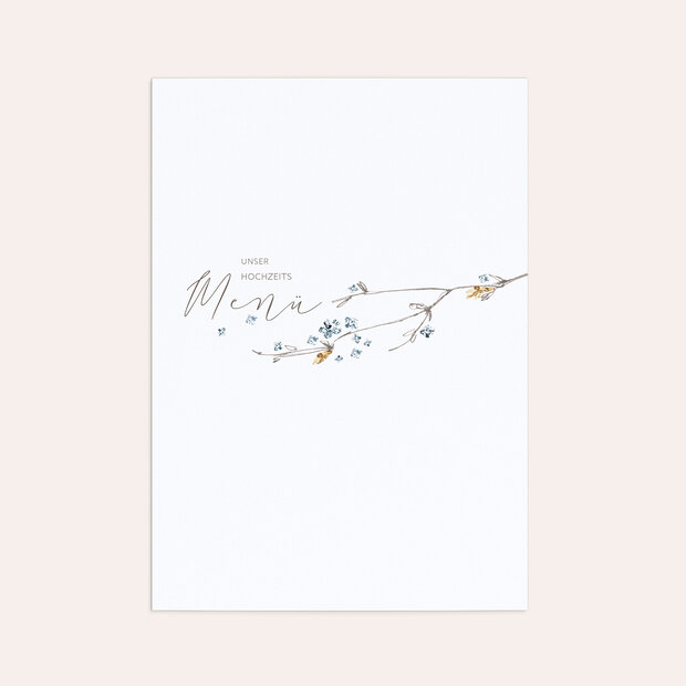 Menükarte Hochzeit - Zeit der Blüte
