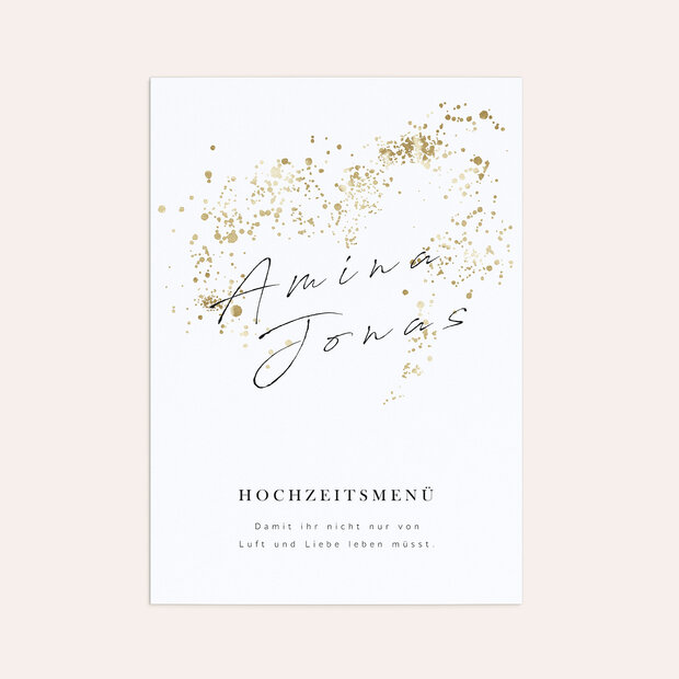 Menükarte Hochzeit - Freudensprenkel