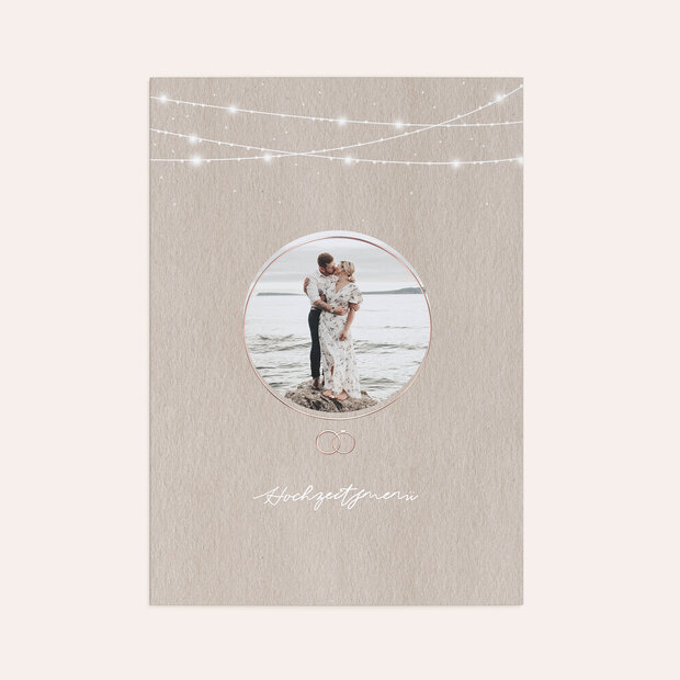 Menükarte Hochzeit - Fairy lights