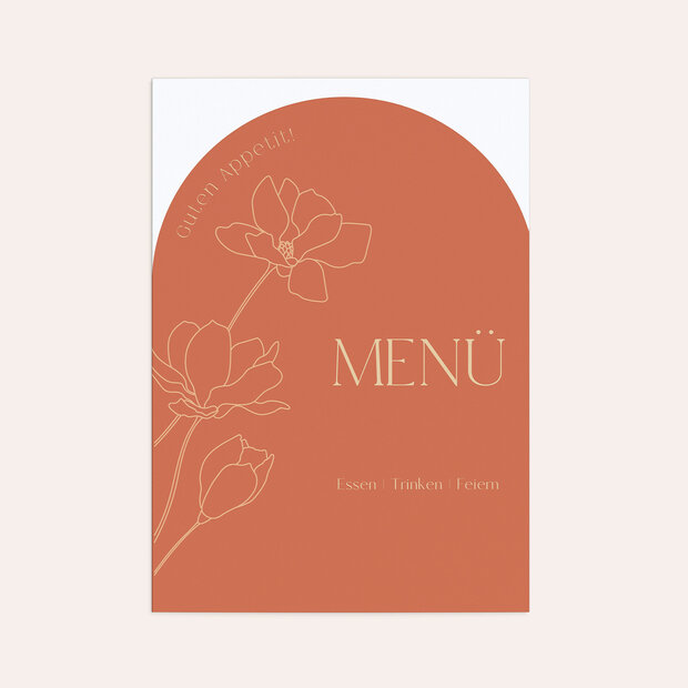 Menükarte Hochzeit - Kleiner Blütentraum
