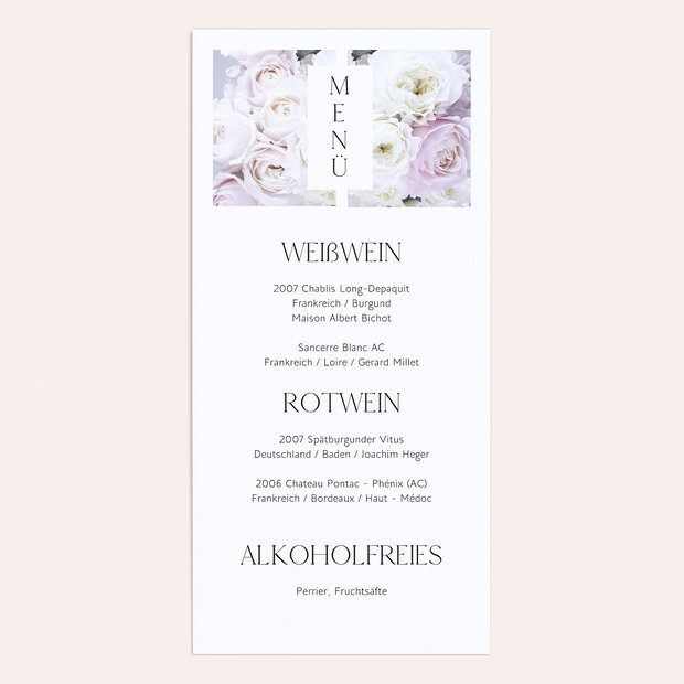 Menükarte Hochzeit - Splendid Wedding
