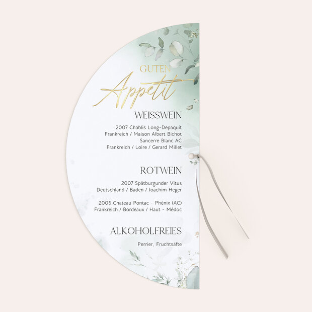 Menükarte Hochzeit - Anmutige Eleganz