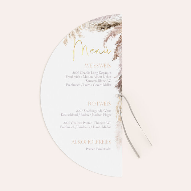 Menükarte Hochzeit - Federleichte Traumhochzeit