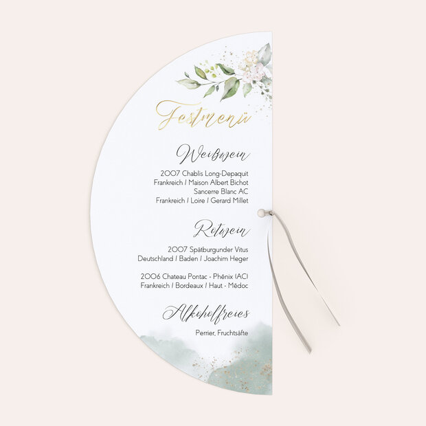 Menükarte Hochzeit - Herzliche Eleganz