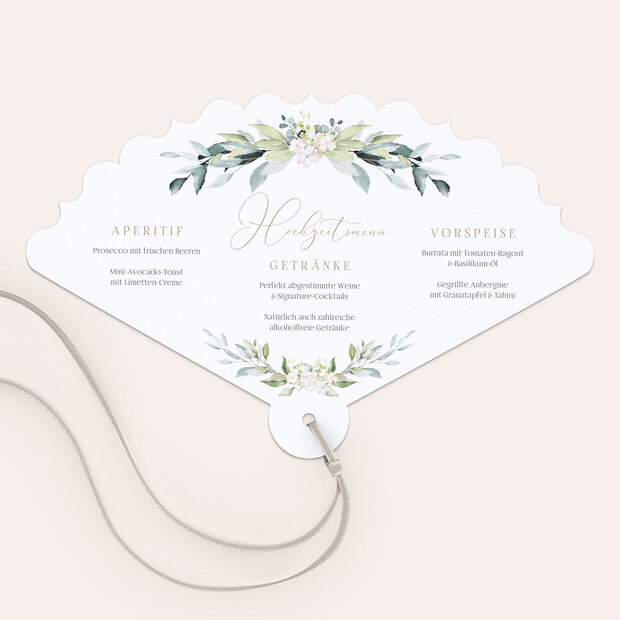 Menükarte Hochzeit - Tender Florals