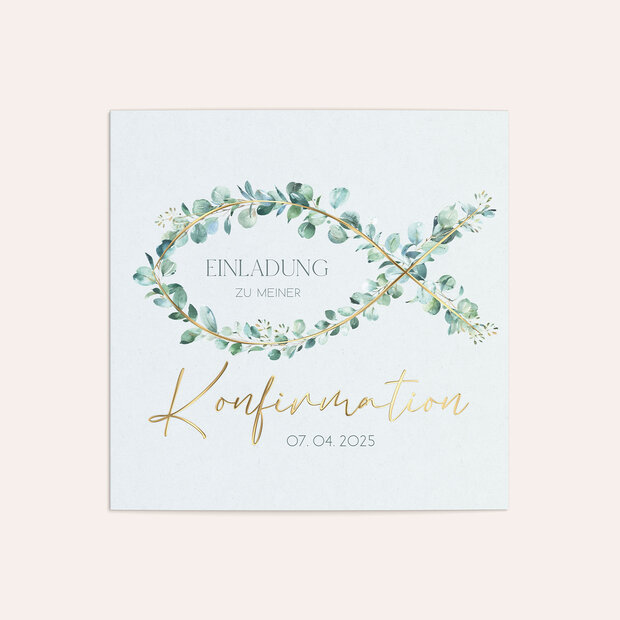Konfirmationskarten - Konfirmationskarte Fisch