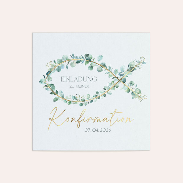 Konfirmationskarten - Konfirmationskarte Fisch