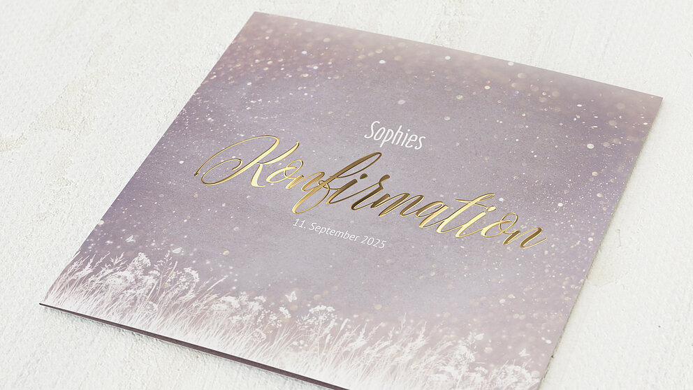 Konfirmationskarten Zauberlicht Konfirmation Detail